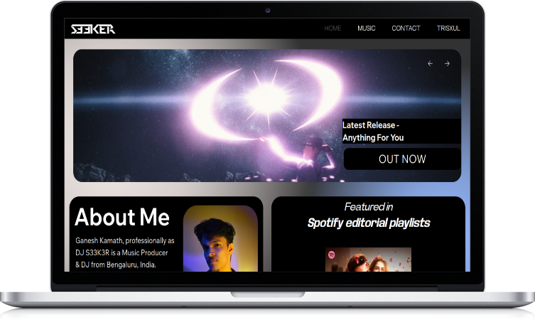 DJ S33K3R Website